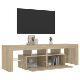 Walplus Tv Cabinet With Led Lights Sonoma Oak 140X36.5X40 Cm - thumbnail 7