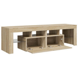 Walplus Tv Cabinet With Led Lights Sonoma Oak 140X36.5X40 Cm - thumbnail 9