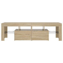 Walplus Tv Cabinet With Led Lights Sonoma Oak 140X36.5X40 Cm - thumbnail 8