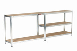 Rhino Racking 3 Bays - 180 X 120 X 40Cm - Galvanised - 5 Tier Boltless Heavy Duty Garage Shelving Unit - 1000Kg Load Weight - thumbnail 7