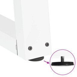 Berkfield Coffee Table Legs V-Shape 2 Pcs White 70X(42-43.3) Cm Steel - thumbnail 9