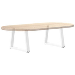 Berkfield Coffee Table Legs V-Shape 2 Pcs White 70X(42-43.3) Cm Steel - thumbnail 8