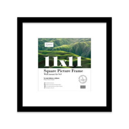 "11X11"" Black Picture Frame - 11X11"" Square Frame With 9X9"" Mount For 11X11""/9X9"" Pictures Art Deco Style Room Decor, 1 Pack" - thumbnail 1