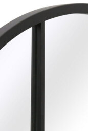 Mirroroutlet The Fenarc Black Metal Framed Arched Window Wall Mirror 180Cm X 90Cm - thumbnail 4