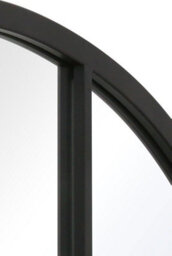 Mirroroutlet The Fenarc Black Metal Framed Arched Window Wall Mirror 180Cm X 90Cm - thumbnail 5