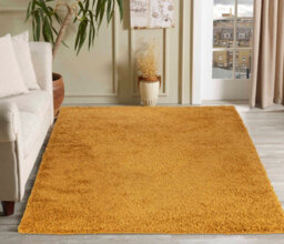 Desire Rugs Plain Living Room Shaggy Area Rugs Gold 60X110 Cm - thumbnail 7