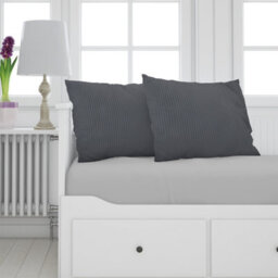 Neel Blue 45 X 45Cm Square Cushion Covers, Set Of 2 Pillow Crushed Velvet Cover - Dark Grey