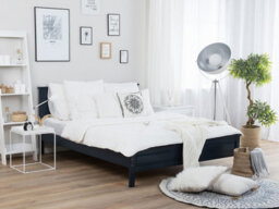 Beliani Bed Pine Wood Olivet 180 X 200 Cm (Eu Super King) Dark Blue - thumbnail 2