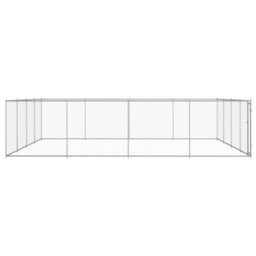 Berkfield Outdoor Dog Kennel Galvanised Steel 760X760X185 Cm - thumbnail 3
