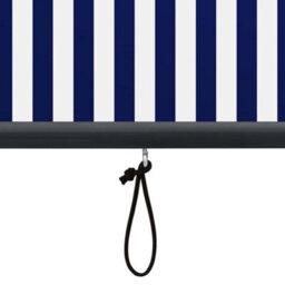 Berkfield Outdoor Roller Blind 120X250 Cm Blue And White - thumbnail 7