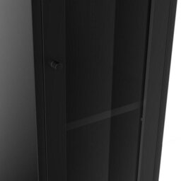 Wyld Haus Frank Black Matt Steel Display Cabinet With Glass Door, 4 Shelves, 1805 X 370 X 350mm - thumbnail 4