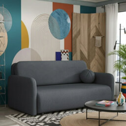 Viva Sun Iv Sofa Bed With Sleeping Function And Storage Compartment Chipboard Metal Legs 170X103X85Cm Graphite - thumbnail 2