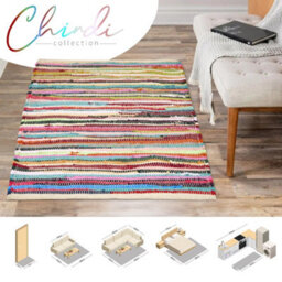 Bravich Multicolour Recycled Cotton Chindi Rug 60 X 180Cm (2' X 6') - thumbnail 5