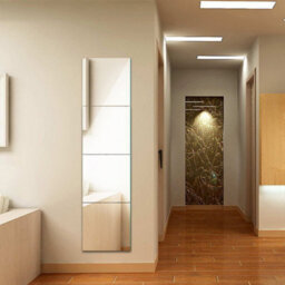 Living And Home Set Of 4 Square Frameless Wall Mirror Tiles 300 X 300 mm - thumbnail 2