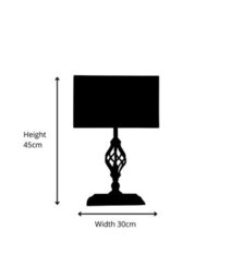 Lighting Supermarket Kingswood Barley Twist Rectangular Base Traditional Table Lamp - Antique Brass - thumbnail 7