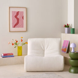 Sweeek - Modular Scandinavian Armchair In Textured Boucle Fabric  Sokol White 105X91X72 Cm - thumbnail 7