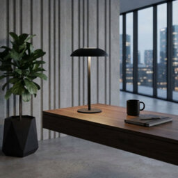 HEATON WHOLESALE Verona Slate Wireless Touch Control Led Lamp For Bedside & Patio - thumbnail 1