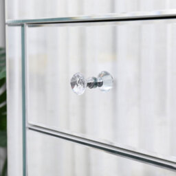 Furniturehmd Mirrored Glass Chest Of Drawers Muti-Storage Cabinet Storage Unit Sideboard Cupboard For Living Room, Bedroom - thumbnail 5