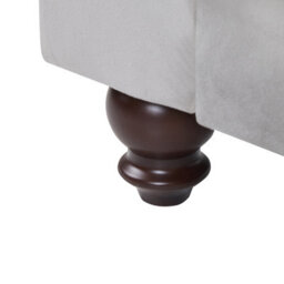 Beliani Left-Hand Chaise Longue Lormont Velvet Light Grey - thumbnail 7