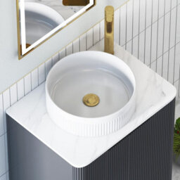 Royal Bathrooms Avenza 700mm Matt Obsidian Black Floor Standing Bathroom Vanity Unit 2 Door With Round Basin - thumbnail 7