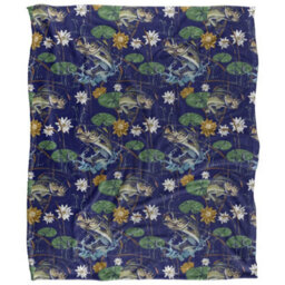 Jq Licensing Jl-Jp-Jq Silky Tiki Flower Fishing Supersoft Blanket Blue (One Size) - thumbnail 1