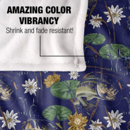 Jq Licensing Jl-Jp-Jq Silky Tiki Flower Fishing Supersoft Blanket Blue (One Size) - thumbnail 4