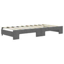 Berkfield Daybed With Trundle Dark Grey 90X190 Cm Fabric - thumbnail 8