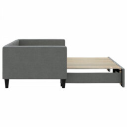 Berkfield Daybed With Trundle Dark Grey 90X190 Cm Fabric - thumbnail 4