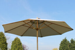 Garden Market Place The Garden Marketplace Premium 3M Hardwood Garden Parasol Umbrella Light Grey - thumbnail 3