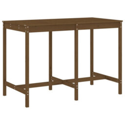 Berkfield 7 Piece Garden Bar Set Honey Brown Solid Wood Pine - thumbnail 6