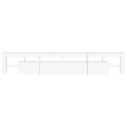 Berkfield Modern Tv Cabinet With Led Lights White 230X36.5X40 Cm - thumbnail 7