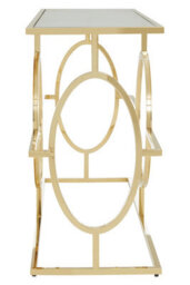 Premier Housewares Interiors By Premier Elegant Metallic Console Table, Luxe Gold Finish Decorative Table, Modern Spacious Storage Table For Kitchen - thumbnail 2
