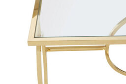 Premier Housewares Interiors By Premier Elegant Metallic Console Table, Luxe Gold Finish Decorative Table, Modern Spacious Storage Table For Kitchen - thumbnail 6