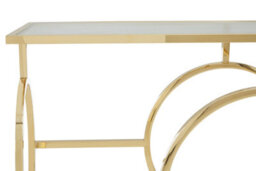 Premier Housewares Interiors By Premier Elegant Metallic Console Table, Luxe Gold Finish Decorative Table, Modern Spacious Storage Table For Kitchen - thumbnail 4