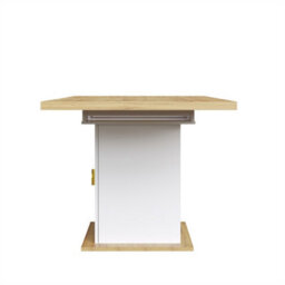 Abrihome Dining Table, Table, Extension Table For Kitchen & Living Room, Wood Veneer With Sun-Relief, Generous Storage Space - thumbnail 5