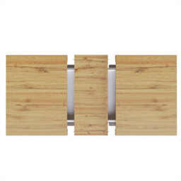 Abrihome Dining Table, Table, Extension Table For Kitchen & Living Room, Wood Veneer With Sun-Relief, Generous Storage Space - thumbnail 2