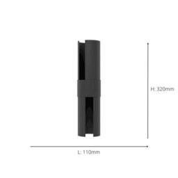 Eglo Montelauro Outdoor Led Wall Light, Tri Colour Cct, Ip65 Weatherproof, Black Structured Aluminium - thumbnail 4