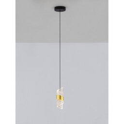 Luminosa Lighting Luminosa Seneca Slim Pendant Ceiling Light Platinum Gold, Sandy Black Led 8W 636Lm 3000K - thumbnail 4
