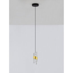 Luminosa Lighting Luminosa Seneca Slim Pendant Ceiling Light Platinum Gold, Sandy Black Led 8W 636Lm 3000K - thumbnail 3