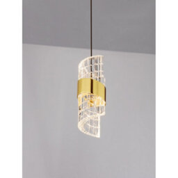 Luminosa Lighting Luminosa Seneca Slim Pendant Ceiling Light Platinum Gold, Sandy Black Led 8W 636Lm 3000K - thumbnail 5