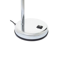 Orsina Chrome Desk Lamp, Sleek Metal Frame With Adjustable Gooseneck Arm, Polished Chrome Finish For Modern - thumbnail 5