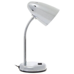 Orsina Chrome Desk Lamp, Sleek Metal Frame With Adjustable Gooseneck Arm, Polished Chrome Finish For Modern - thumbnail 1