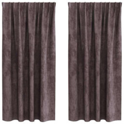 Berkfield Classic Curtain With Curtains 2 Pcs Brown 175 X 140 Cm Velvet
