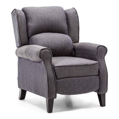 Westwood Grey Vintage Armchair Sofa Recliner Lounge Fabric Tub Chair Seat Home - image 1