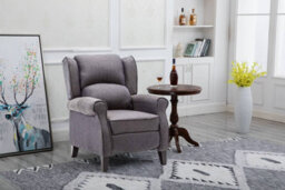 Westwood Grey Vintage Armchair Sofa Recliner Lounge Fabric Tub Chair Seat Home - thumbnail 8