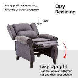 Westwood Grey Vintage Armchair Sofa Recliner Lounge Fabric Tub Chair Seat Home - thumbnail 7