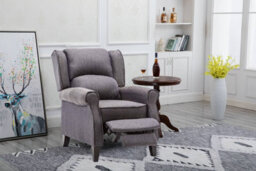 Westwood Grey Vintage Armchair Sofa Recliner Lounge Fabric Tub Chair Seat Home - thumbnail 9