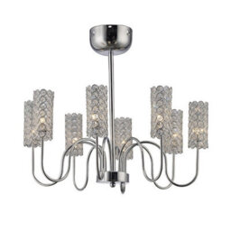 Luminosa Lighting Luminosa Martina Pendant 8 Light G4 Polished Chrome/crystal, Not Led/cfl Compatible - thumbnail 1