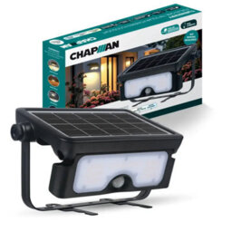 Chapman Turnberry 1X 7W Solar Led Security Floodlight With Motion Sensor, Waterproof Outdoor Light, 5-In-1 Mount, No Wiring