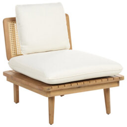 Wyld And Coco Gardenco 5-Piece Outdoor Sofa Set With Light Beige Cushions, Acacia Wood And Pe Rattan - thumbnail 7